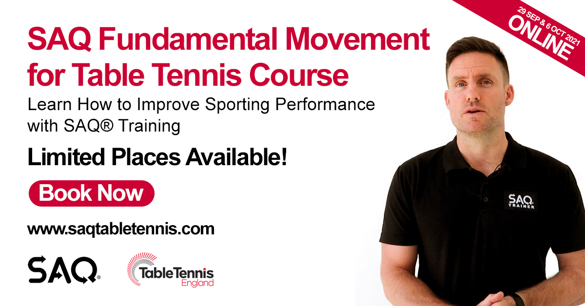 Discount on table tennis Fundamental Movement award! Table Tennis England