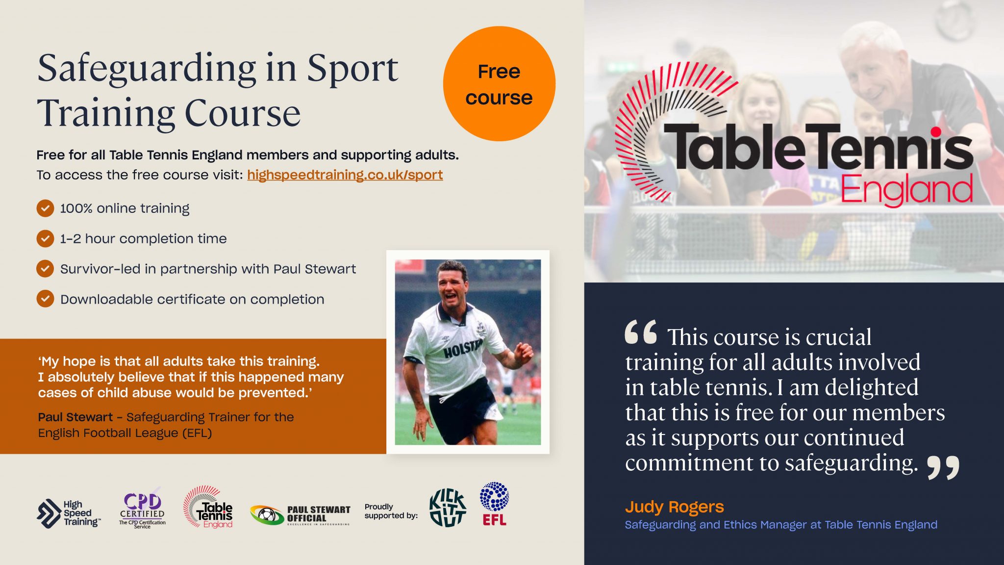 New partnership to deliver key safeguarding training Table Tennis England