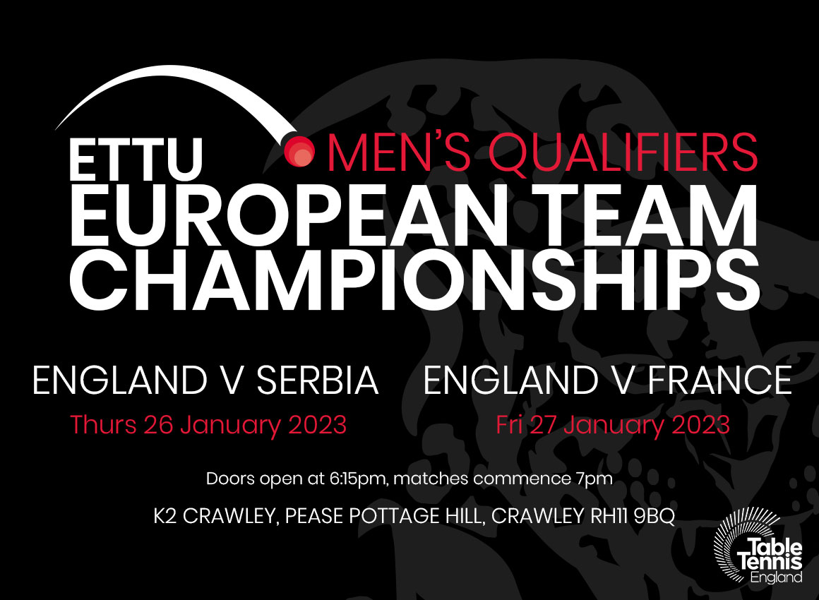 Extra tickets released for big England matches! Table Tennis England