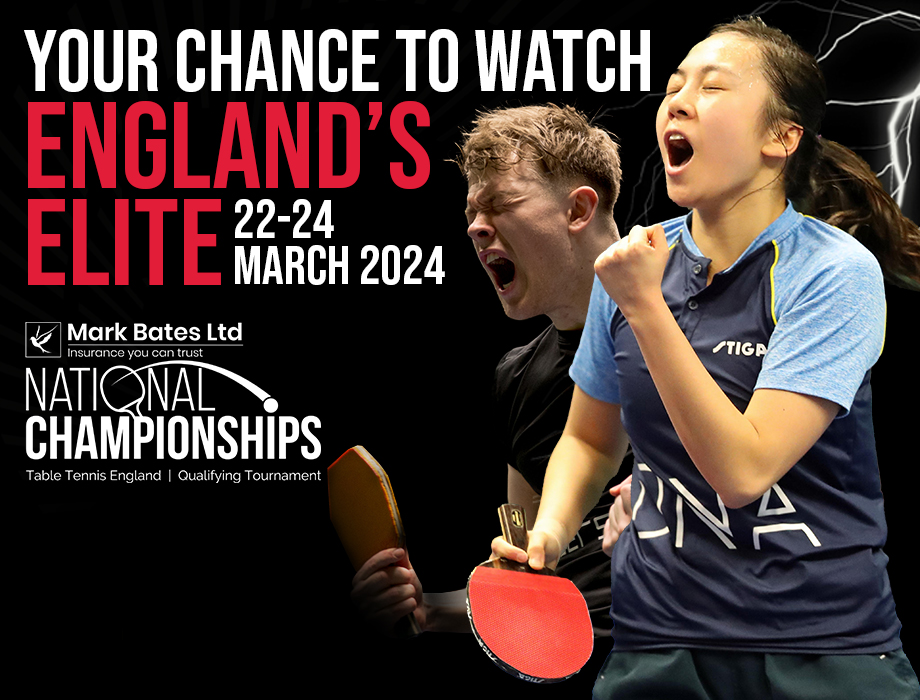 Nationals tickets On sale now! Table Tennis England