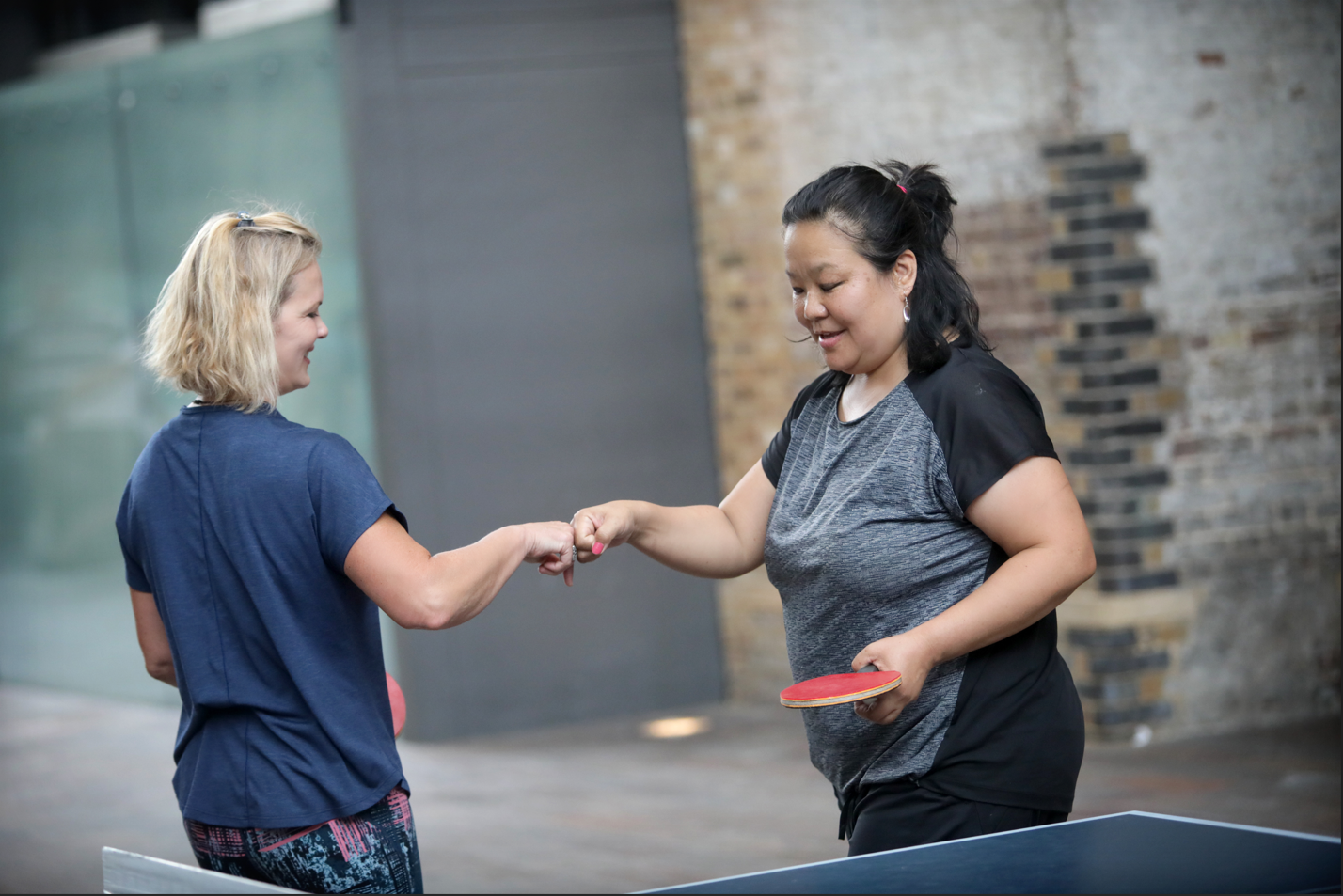 Women and Girls Table Tennis Fist Pump
