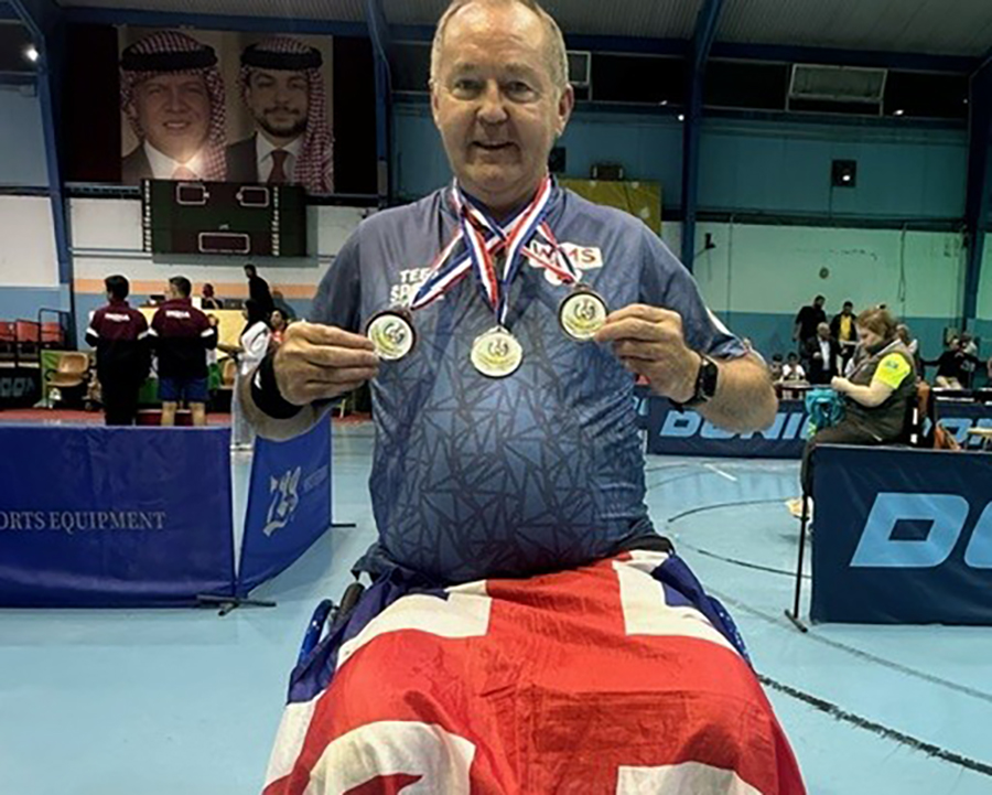 Simon Heaps delighted with three medals in Jordan Table Tennis England